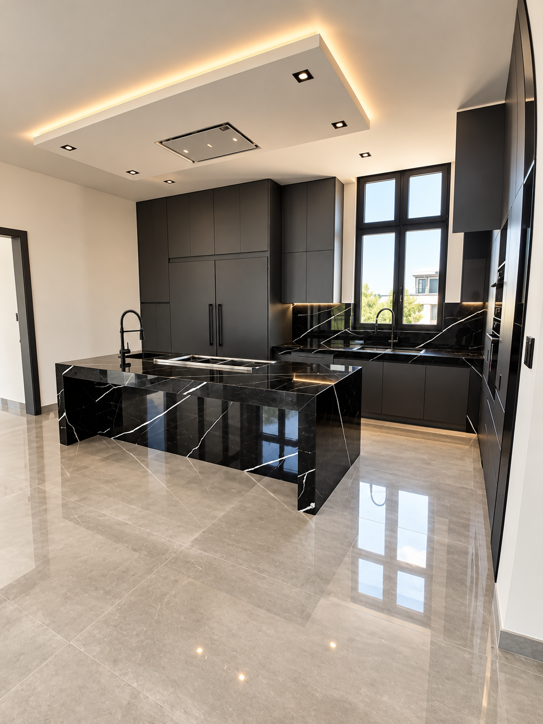 Cocina moderna con alacena en Casa Aires Norte